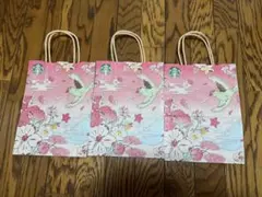 スタバ　桜の紙袋3枚セット