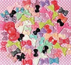 デコパーツ まとめ売り リボン系 60個セット