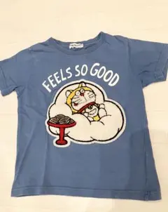 ドラえもんTシャツ 青　サガラ刺繍　120のサムネイル