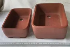 植木鉢 2点セット 陶器 長方形 盆栽鉢