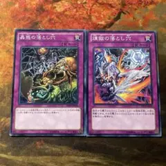 遊戯王　2枚セット　煉獄の落とし穴　蟲惑の落とし穴