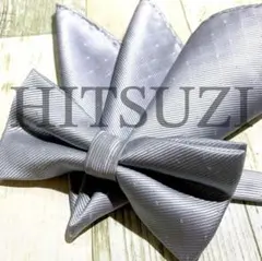 ◆蝶ネクタイ シルバー メンズ結婚式お色直し披露宴 新郎新婦 Klz