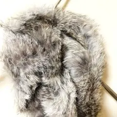 新品未使用タグ付き✨ ラビットファー マフラー グレー リアルファー 襟巻き