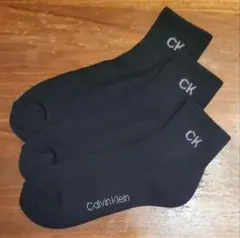 カルバンクライン　新品　メンズ　靴下　3足セット(CK/ブラック)