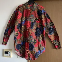 GAP ブラウス 古着 レディースM 長袖 シャツ ビンテージ 秋コーデ 赤