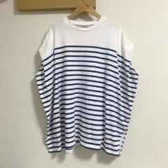 Ungrid アングリッド ルーズノースリーブボーダー タンクトップ
