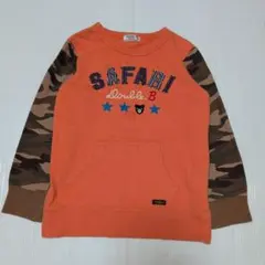 120★ミキハウスダブルB★ロゴ＆くろくま刺繍！トレーナー★