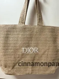 DIOR ディオール ビューティ 刺繍ストロー トートバッグ