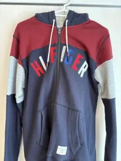 HILFIGER DENIM ジップアップパーカー L ネイビー/レッド/グレーのサムネイル