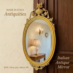 【アテム様専用】イタリア製 アンティークミラー 姿見 ゴールド 壁掛け 鏡