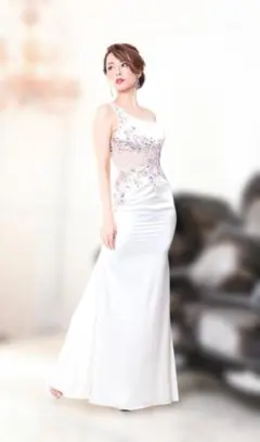 高級ロングドレス　Luxe Style ワンショルダー　新品未使用