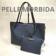 PELLE MORBIDA Cinque Terreトートバッグ ネイビーのサムネイル
