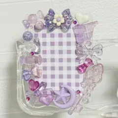 B8 ホイップデコ トレカ 硬質ケースデコ 推し活 紫 パープル