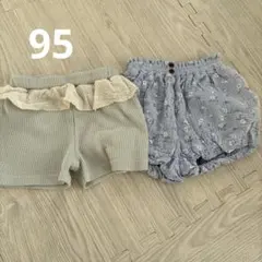 フリル付き・花柄ショートパンツ2点set