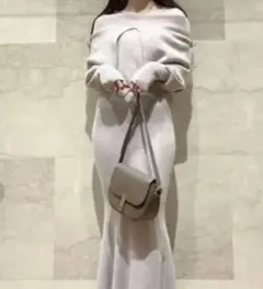 スナイデル＊オフショルニットワンピ
