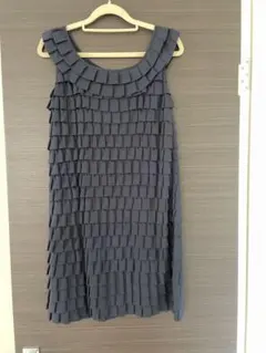 ワンピース　ネイビー　フリーサイズ　結婚式　パーティー　食事会