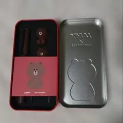 LAMY×LINE FRIENDS万年筆 (BROWN in the red) - メルカリ
