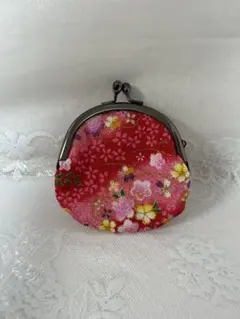和柄　がま口　財布