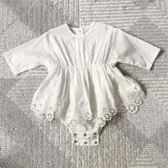 MARLMARL ロンパース ベビードレス ホワイト 70