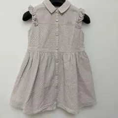 BeBe ワンピース　フリル　レース　襟付き　100