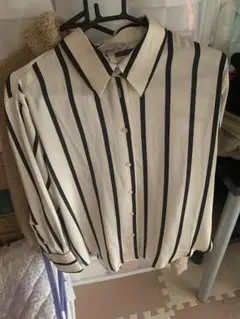 H&M ストライプ 長袖シャツ M