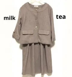 milk tea ミルクティー セットアップ 授乳ワンピース ジャケット L