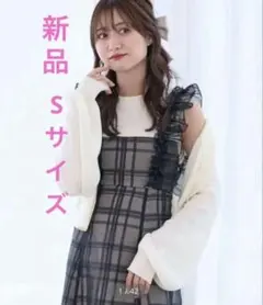 マジェスティックレゴン ノースリフリルドッキングワンピ S 新品 ブラック柄