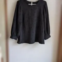 world　黒長袖　トップス　シャツ　Aライン