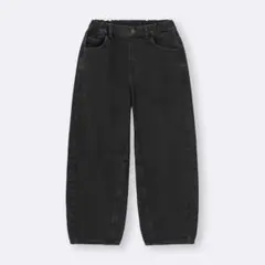 【美品】GU Kidsバレルレッグジーンズ140cm