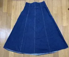 プロポーションボディドレッシング　デニムフレアスカート