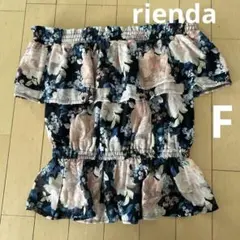 rienda フリーサイズ　フローラルオフショルダーチュニックのサムネイル