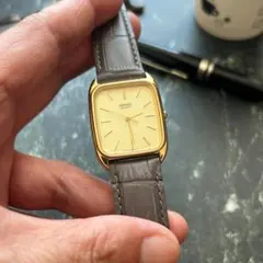 90s Vintage Seiko tank ゴールド レクタンギュラー 稼働品 - メルカリ
