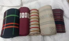 【博多織の半幅帯】リメイク、創作、ハンドメイド、素材用としておまとめ品