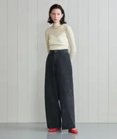 ＜H＞13oz DENIM WIDE PANTS/パンツ ブラックデニムのサムネイル