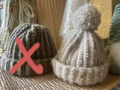 （SALE）minikanedoll ニット帽（ポンポンあり）ハンドメイド品