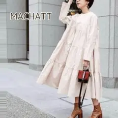 大人気 machatt マチャット バイカラーステッチロングドレス