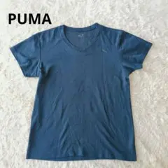 PUMA 푸마 티셔츠 네이비 V 넥 반팔 L 스포츠 내부