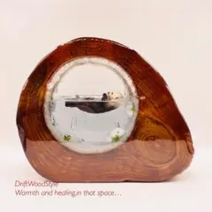 レジンアート ジオラマ 流木 海に浮かぶラッコ オブジェ フィギュア N37