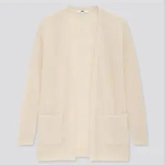 未使用 ユニクロ リネンブレンドカーディガン オフホワイト XLサイズ