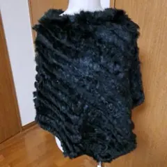 RESPECT 黒 ファー風 カーディガン