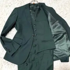 美品✨スーツ セットアップ 3ピース グリーン ジレ Sサイズ
