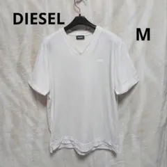 古着★DIESEL ホワイト Vネック Tシャツ　サイズM