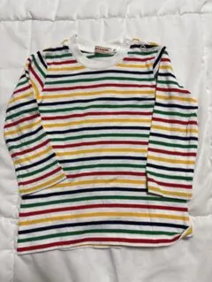 ミキハウス ロンT ボーダー 長袖Tシャツ マルチカラー マルチボーダー