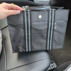 ブラック ナイロン トートバッグ