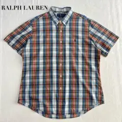 Ralph Lauren チェック BD半袖シャツ XL CUSTOM FIT