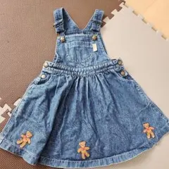 C B MINI デニムオーバーオール110