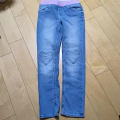 膝ハートデニム