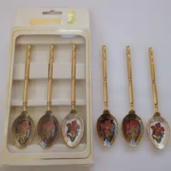 【1/4迄限定大幅お値下げ】花柄装飾スプーン 6本