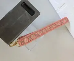インド刺繍リボン スマホストラップ