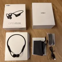 SHOKZ OPENRUN 骨伝導イヤホン ブラック　USB-C ランニング
